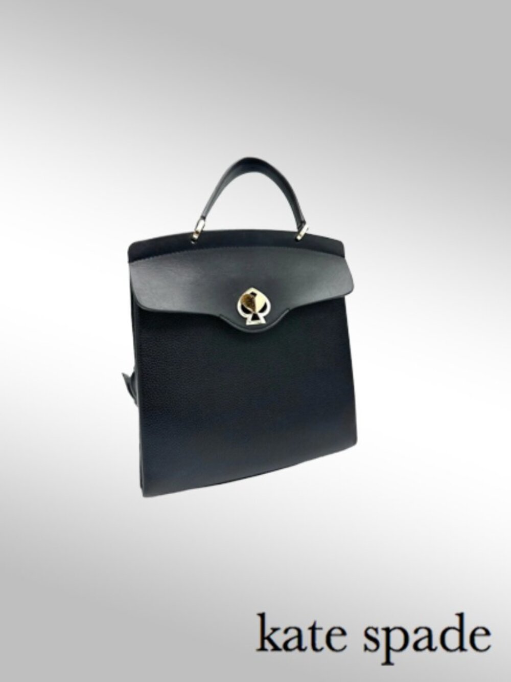 Kate Spade New York Romy Medium Backpack – Black Pebbled Leather